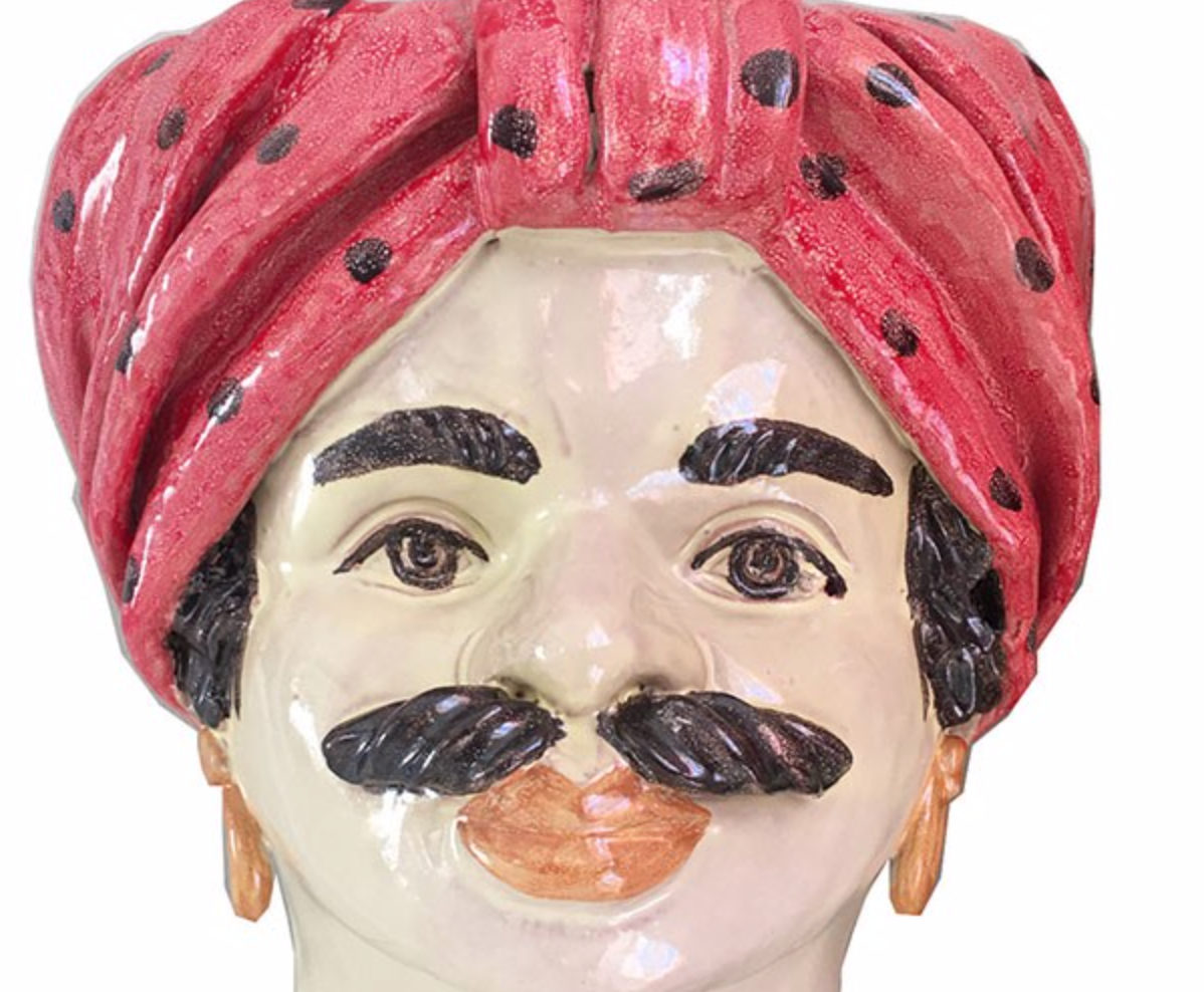 Vase head medium peas man