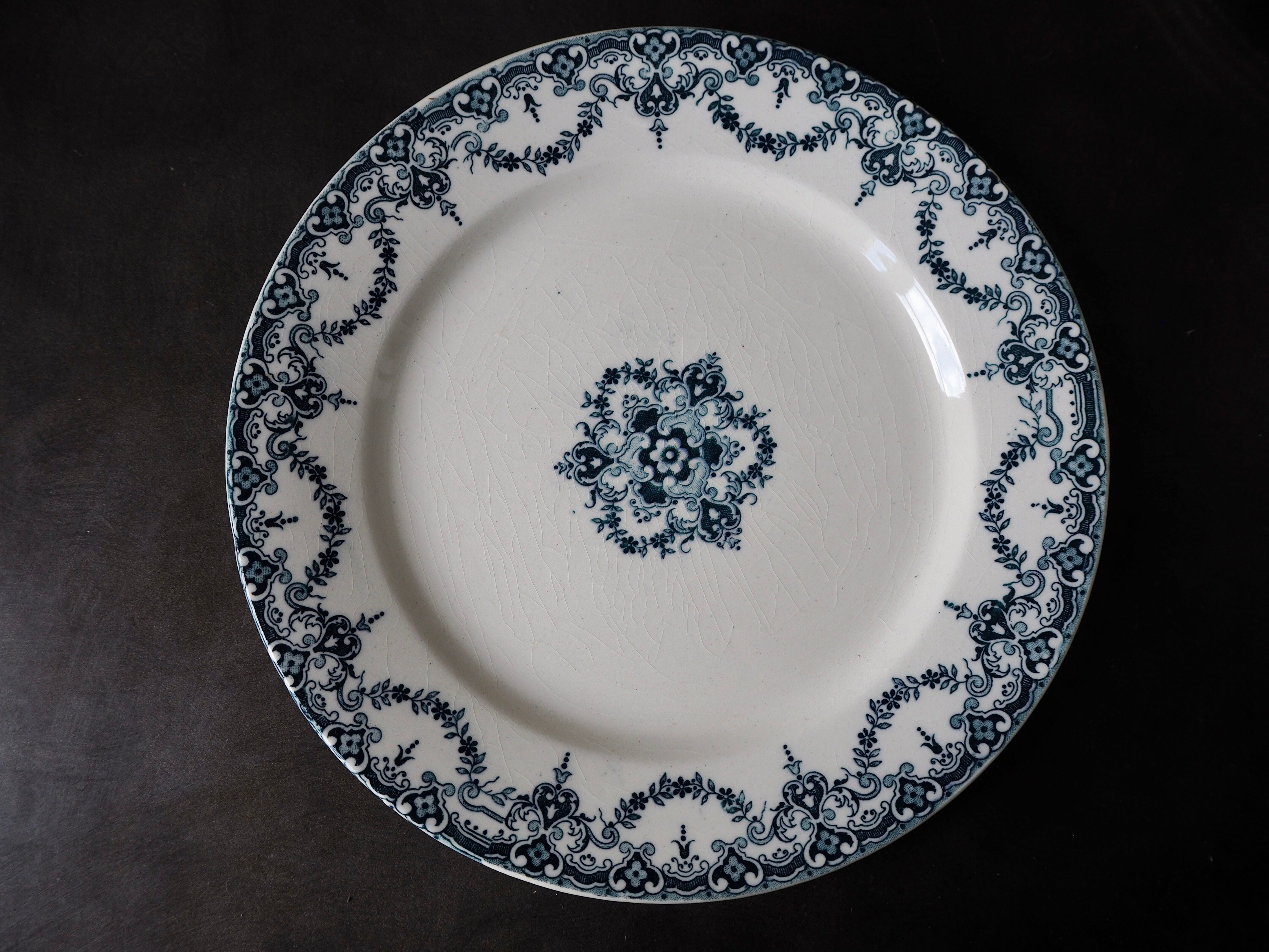 Set of 6 dinner plates Terre de Fer E. Bourgeois, Excelsior model