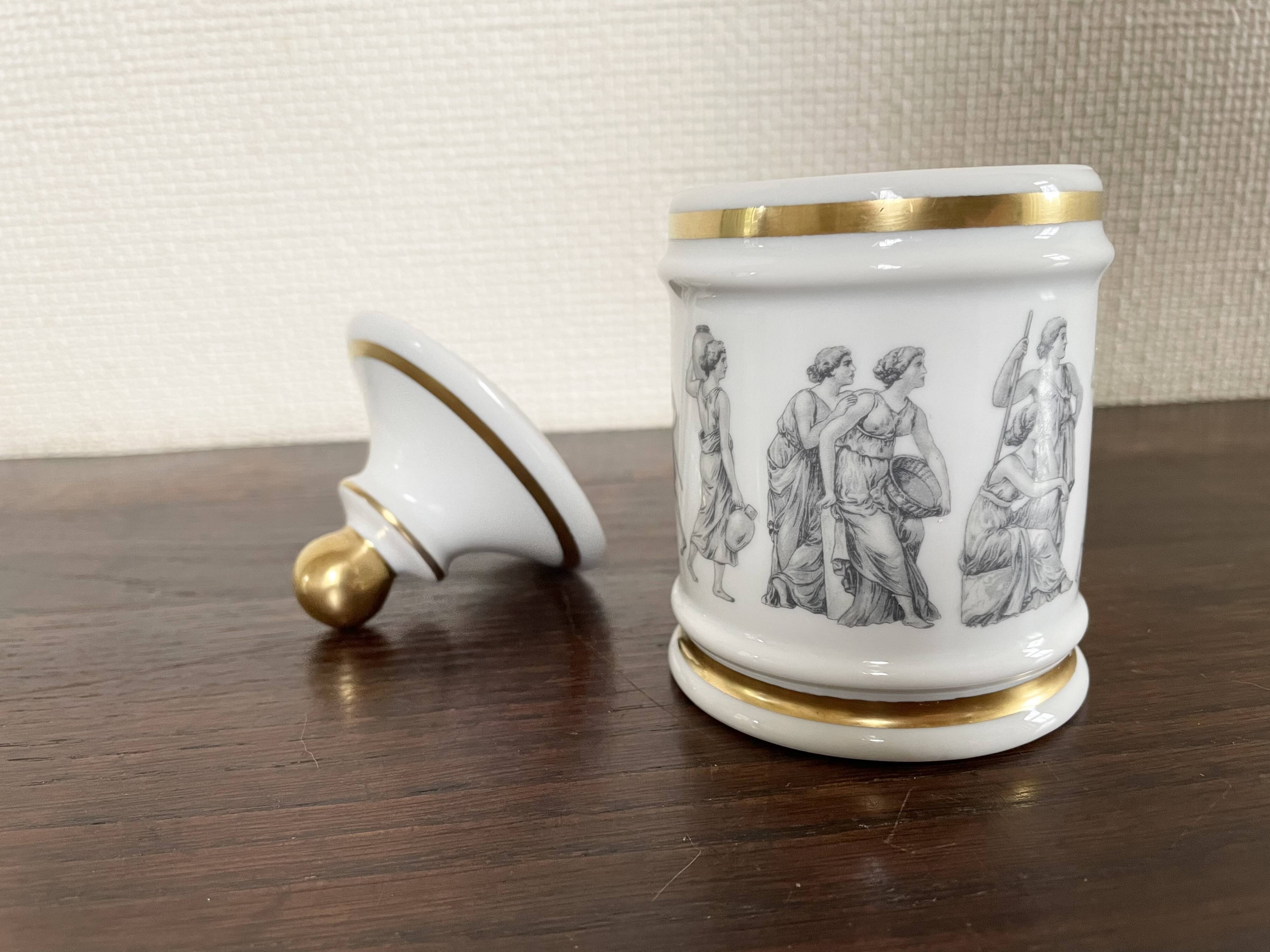 Limoges porcelain medicine jar H15 X D7