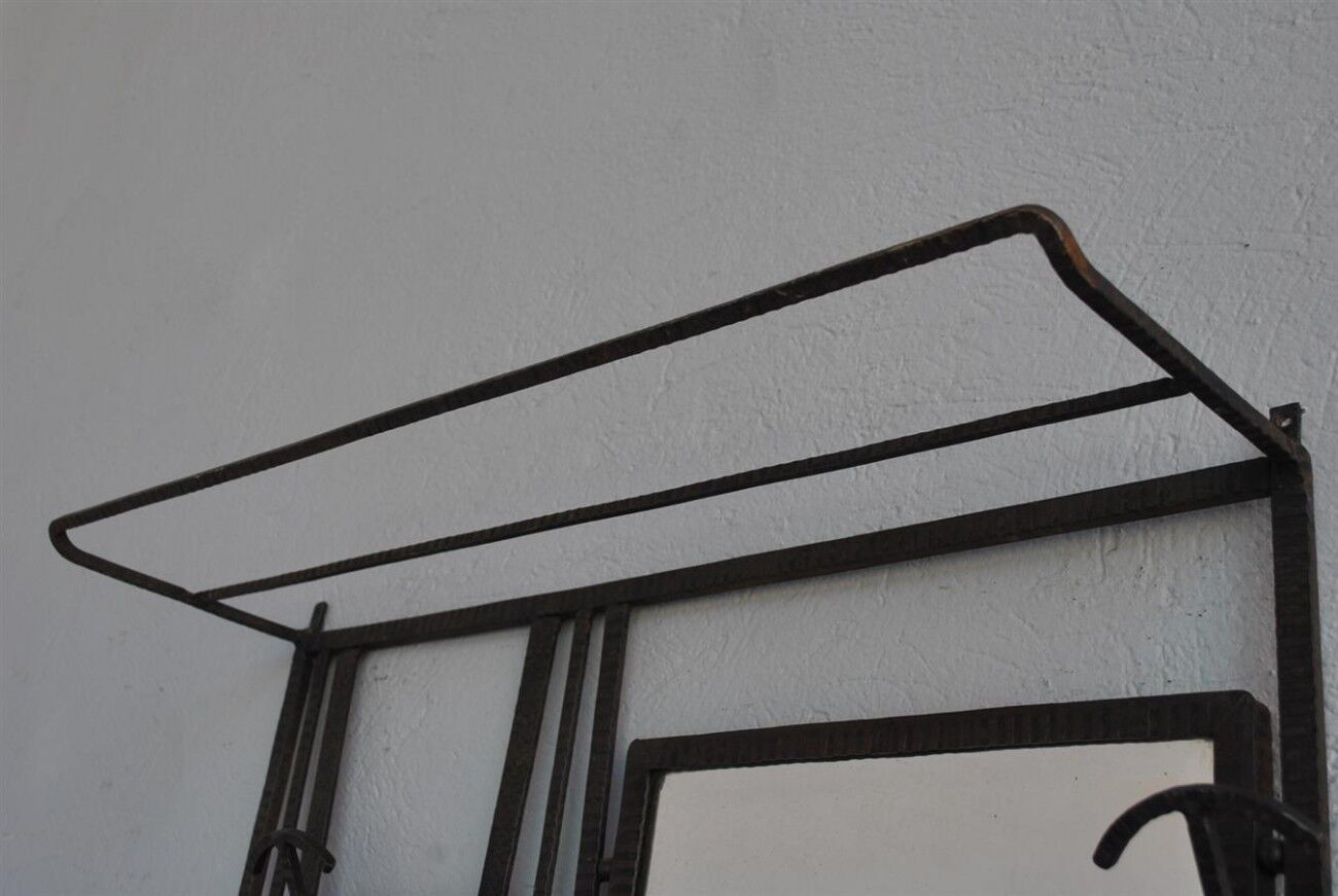 Mirror coat racks in wrought iron 1930 style Art deco