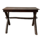 Solid walnut desk, folk art, Savoy, circa 1900