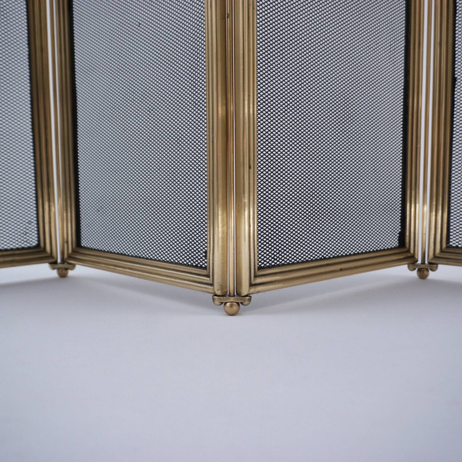 Italian folding gilt bronze fire screen, 1940s