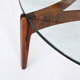 Sven Ellekaer sculptural coffee table rosewood Linneberg Denmark 1962