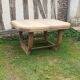 Art deco table from the 1930s in raw cherry wood