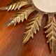 Sunflower sun mirror design 50 in gilded metal