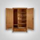 Vintage Wooden Wardrobe, 1930s, Czechoslovakia