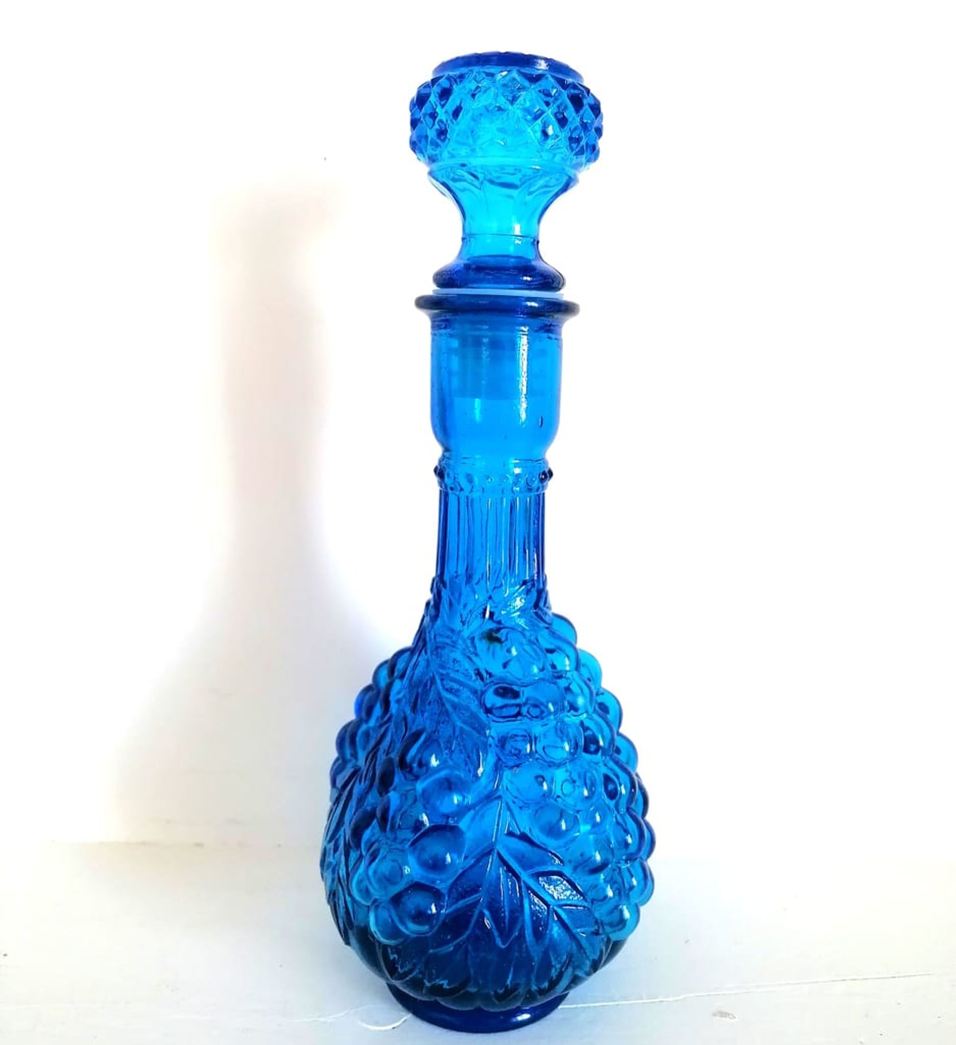 Three glass decanters from Empoli, Italy 1960