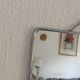 Vintage 1960 ponceau red barber mirror - 39 x 29 cm