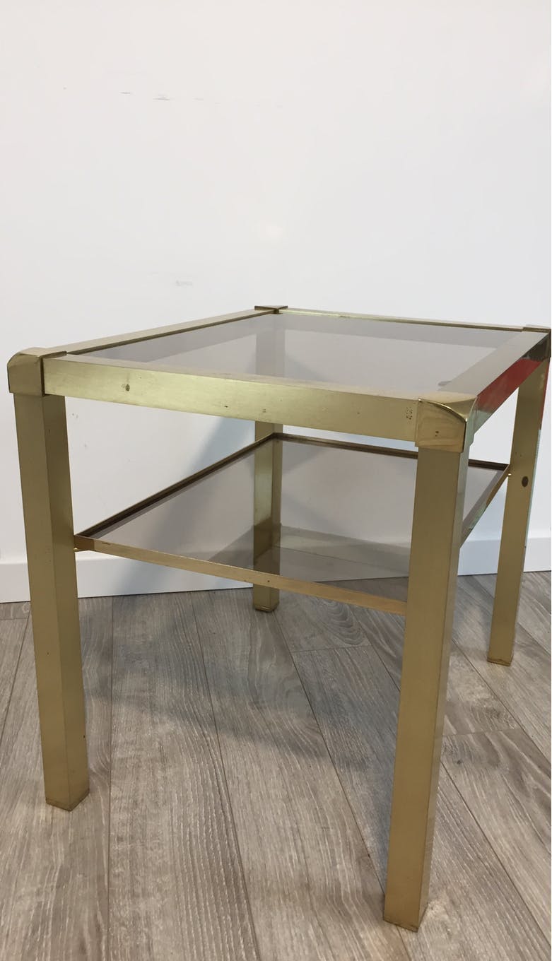 Table brass and glass Mara