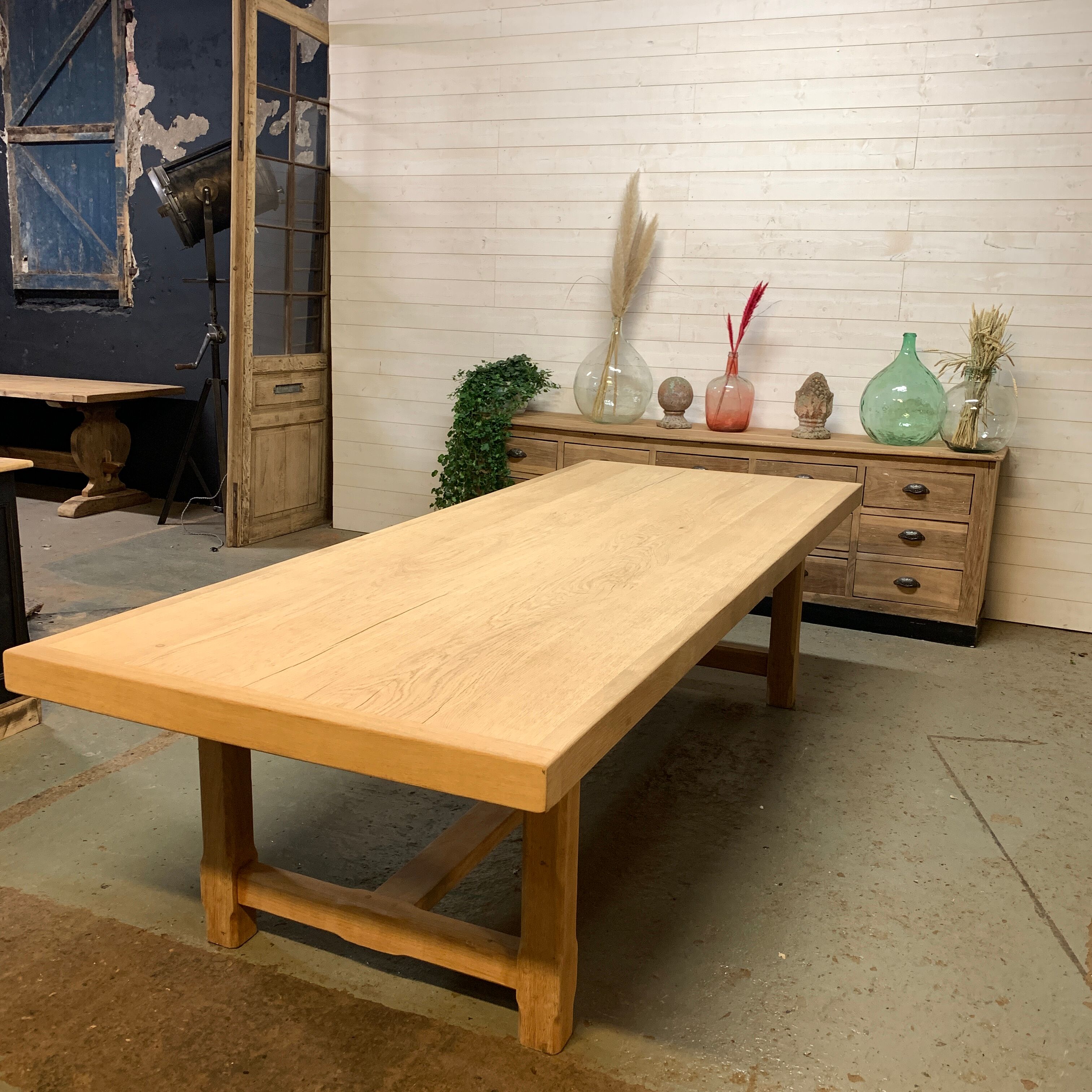 XXL solid oak farm table
