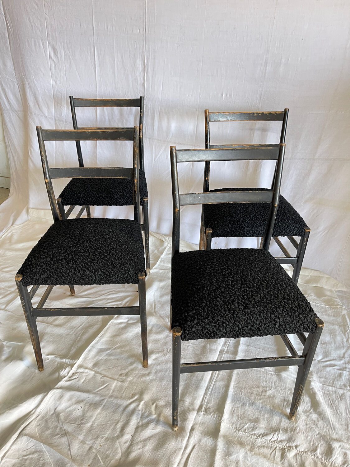 4 chaises vintage italienne