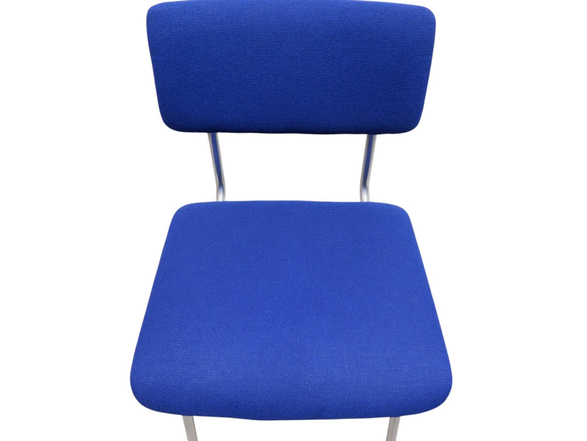 Blue fabric Gispen chair 1231, 1960s