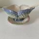 Faianças Germano Portugal floral slip sauceboat with spoon
