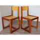 Pair of vintage chairs by André Sornay in wood 1960