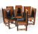 8 Art Deco modernist chairs in oak by Fa. Randoe Haarlem, 1920