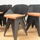 Suite de 8 chaises Knight Steel, Gie El