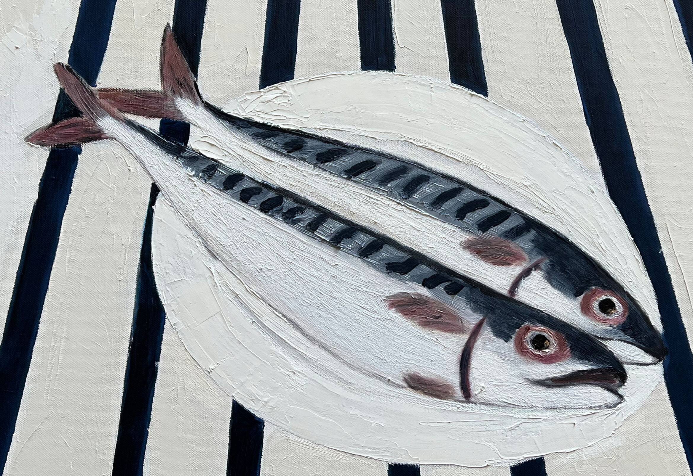 "Two Mackerels on a Plate" by Joseph Rethlin