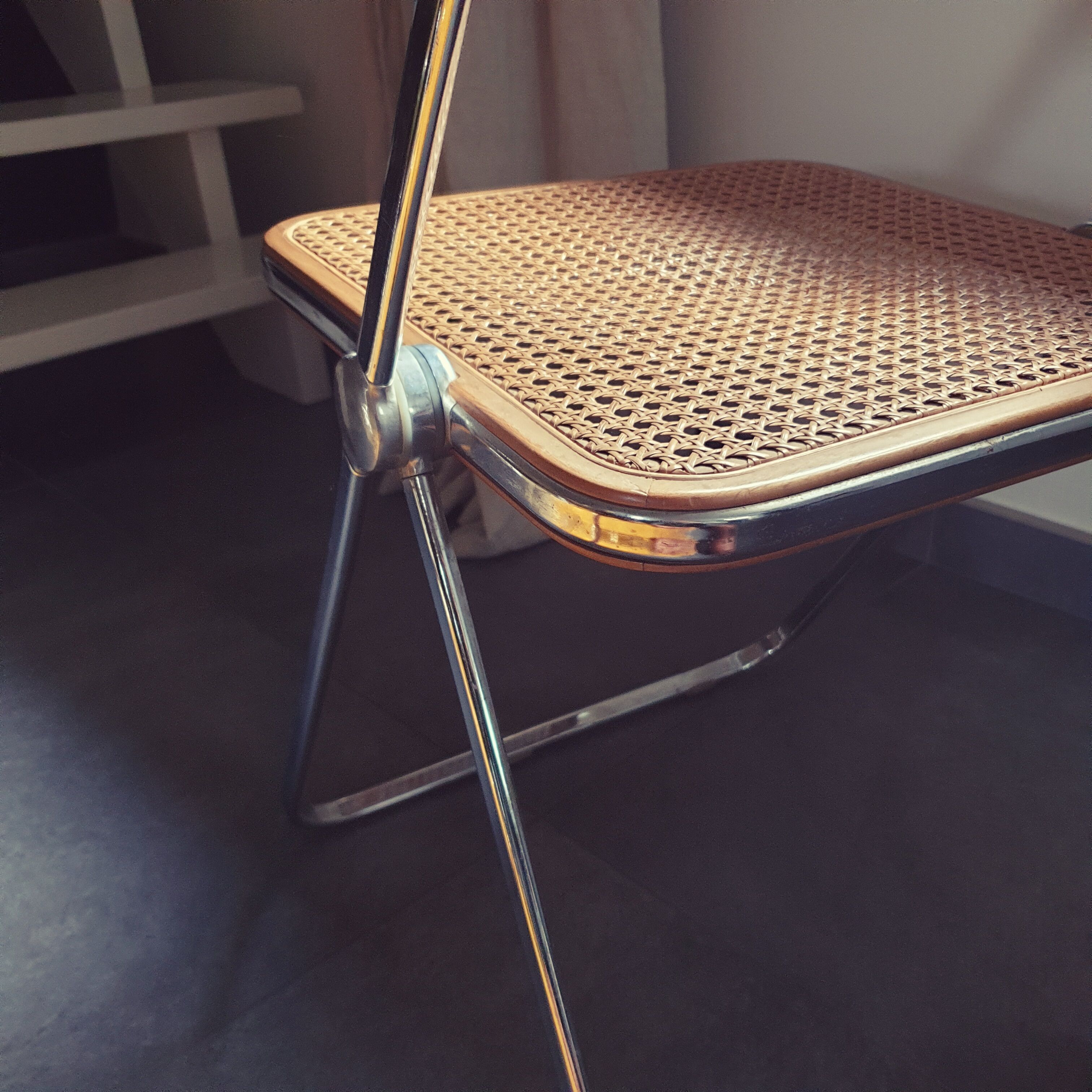 Paire de chaises Plia de Giancarlo Piretti produites par Castelli 1960