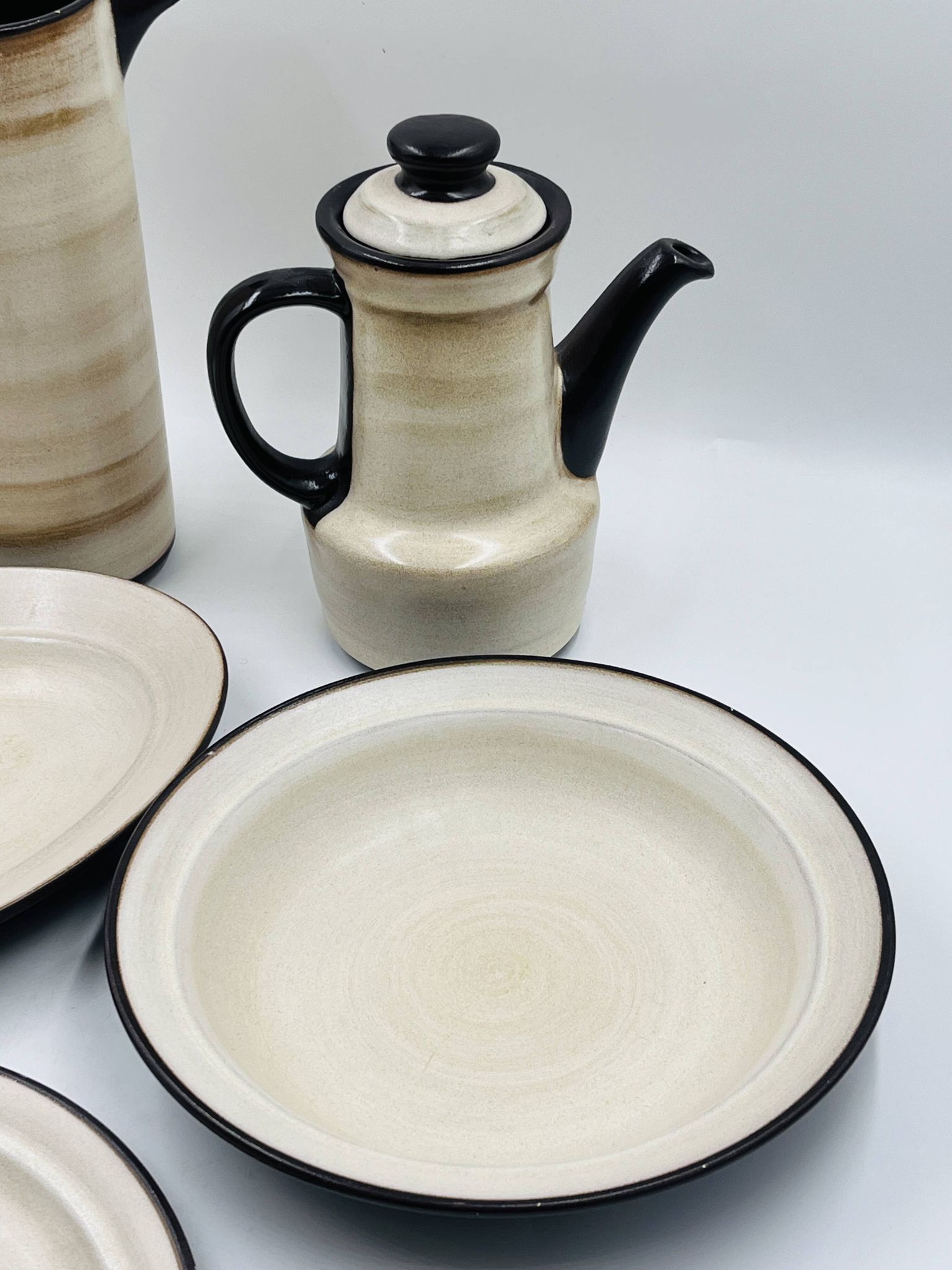 Vintage tableware service from West Germany from the 1970s.