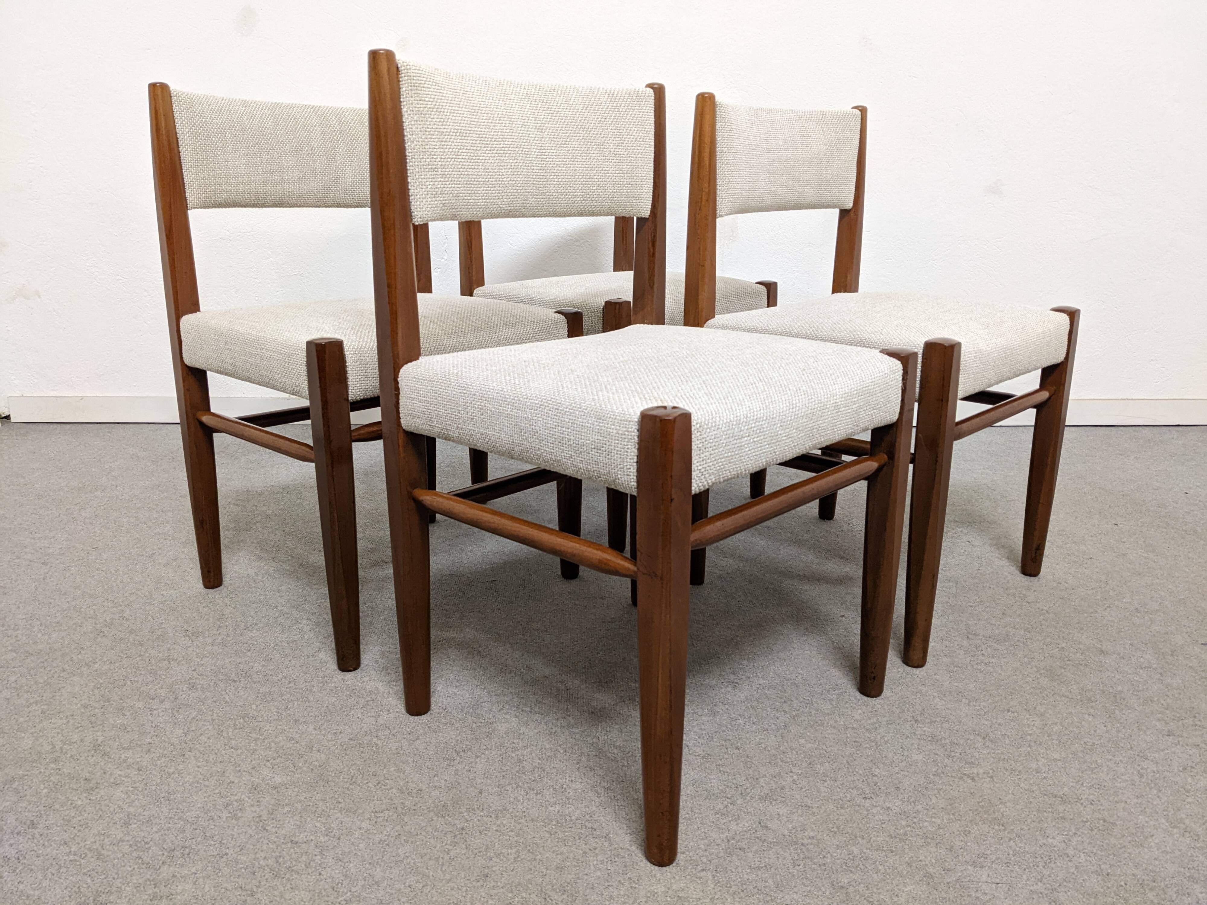 Set of 4 Scandinavian teak chairs, Denmark circa 1960.