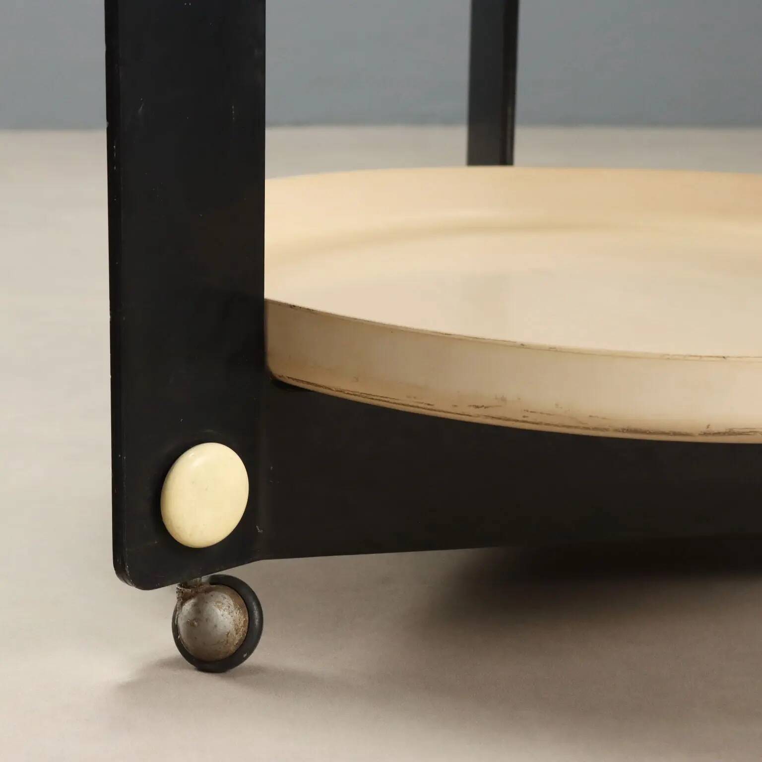 Vintage Guzzini kitchen dessert trolley, design by Luigi Massoni, Italy, 1970s.