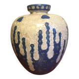 Glazed ceramic ball vase, art deco