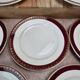 Lot de 12 assiettes à dessert Digoin Sarreguemines « rubis »