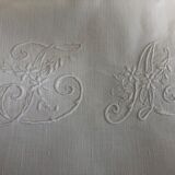 Old hemp cloth, MONOGRAM TA
