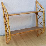 60s rattan shelf