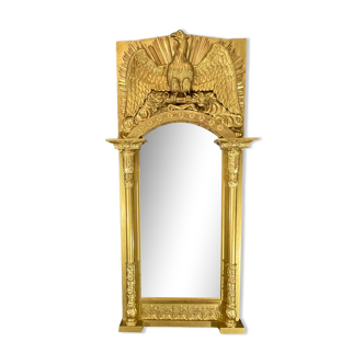 Miroir 212x101 cm époque empire début XIXè, dorure à la feuille d’or très bon etat