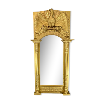 Mirror 212x101 cm empire era early nineteenth, gilding with gold leaf very good condition