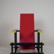 Armchair Red & Blue Gerrit Rietveld