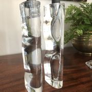 Paire de bougeoirs scandinaves vintage