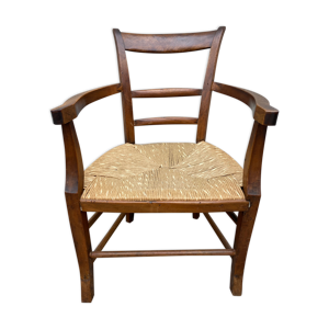 fauteuil paille ancien