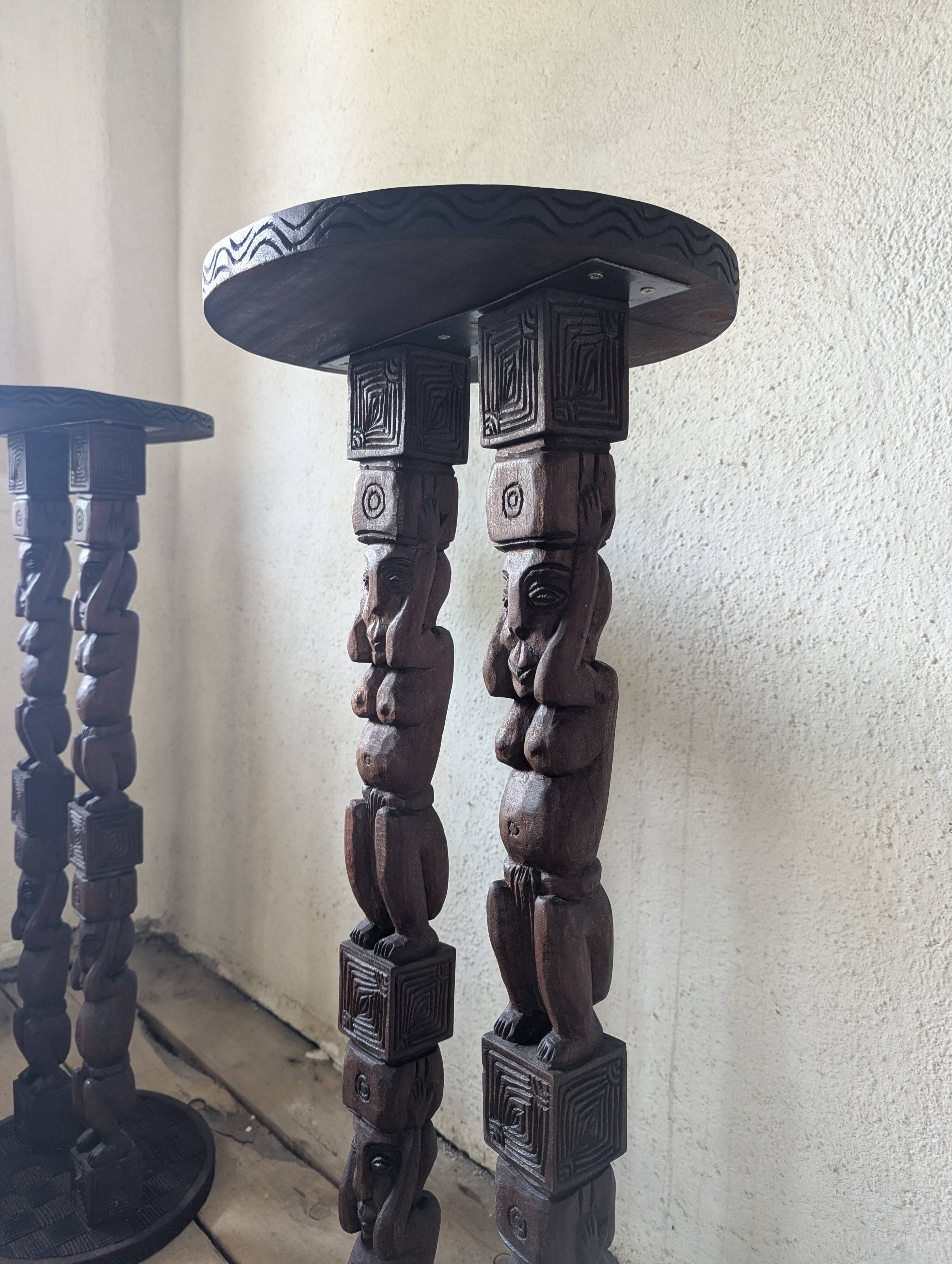 Pair of African stools