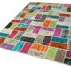 Handwoven anatolian contemporary 173 cm x 225 cm multicolor patchwork carpet