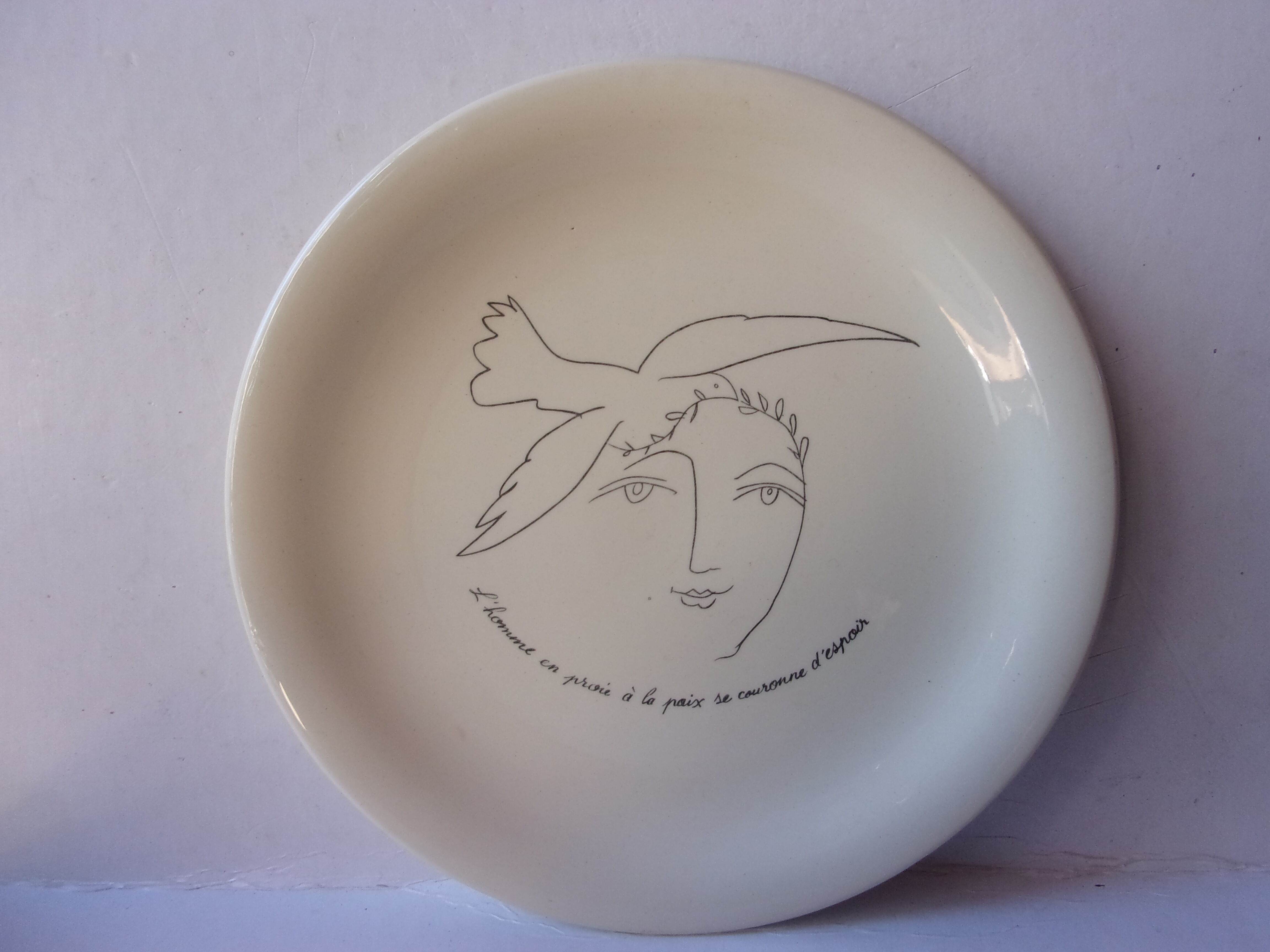 Lot de 6 assiettes Picasso Salins Digoin Sarreguemines