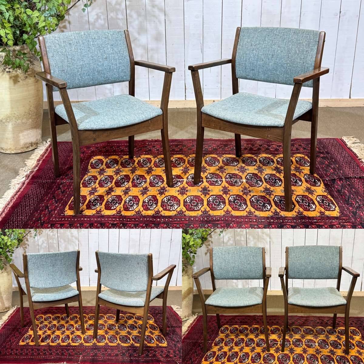 Pair of English teak armchairs from the 1970s.