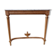 Console in gilded wood and marble style Louis XVl