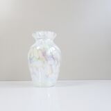 Glass vase iridescent, 80s