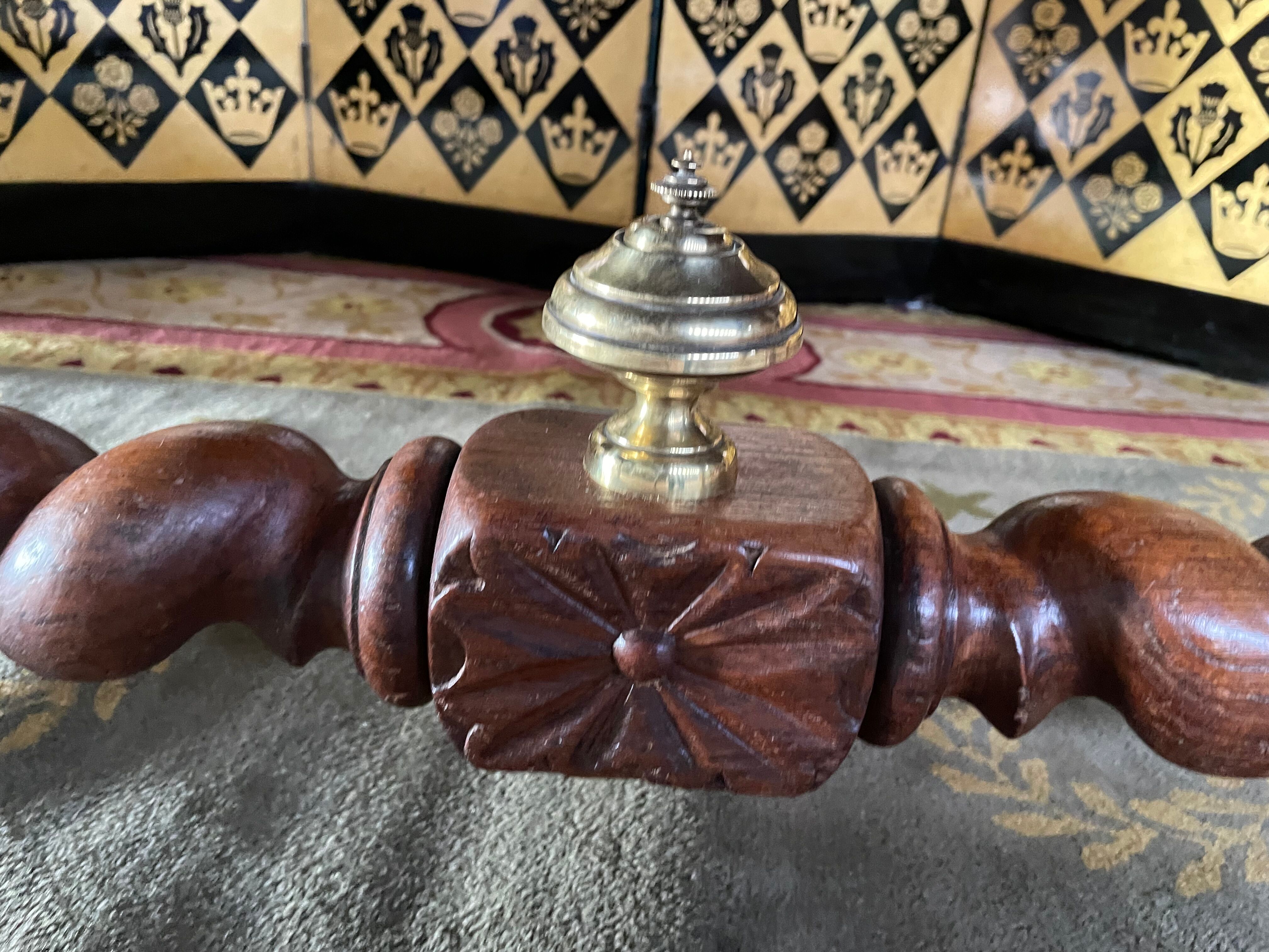 Office style Louis XIII solid oak carved restored