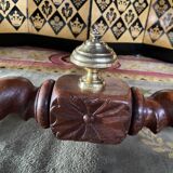Office style Louis XIII solid oak carved restored