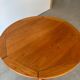 Vintage style extendable oval dining table in solid elm