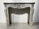 Louis XV style white Carrara marble fireplace, 19th century.