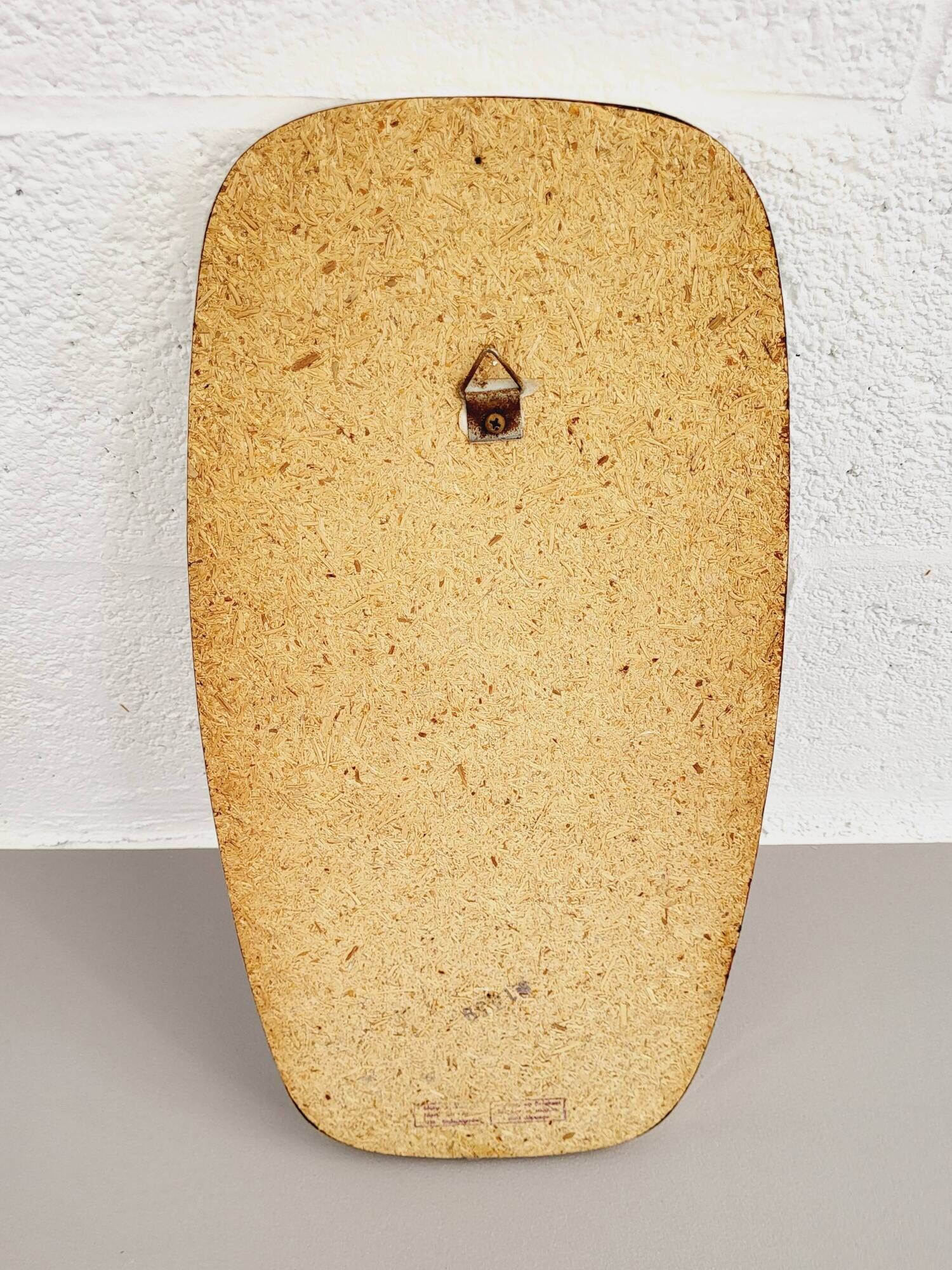 Rearview mirror and free form from the 50s - 60s on gold frame