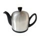 Guy Degrenne salam calorifuge teapot 4 ceramic cups - vintage chrome 70