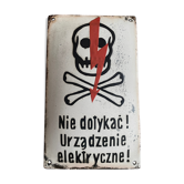 old polish email plate danger skull