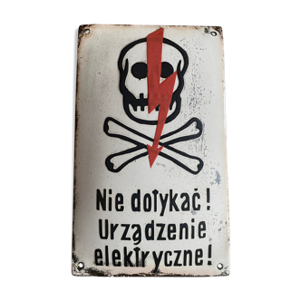 old polish email plate danger skull
