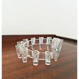 Bougeoir design vintage en plastique transparent