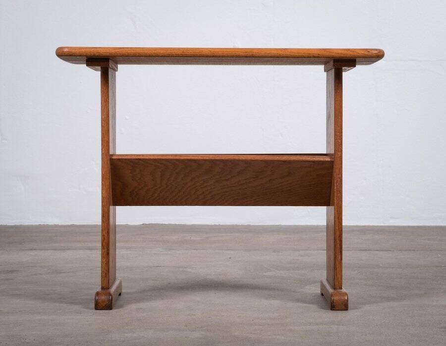 Vintage Oak Magazine Holder, Denmark, 1960s